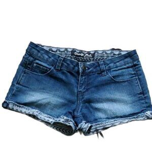Celebrity Pink Original Denim Frayed Hem Blue Jean Shorts Size 3 juniors